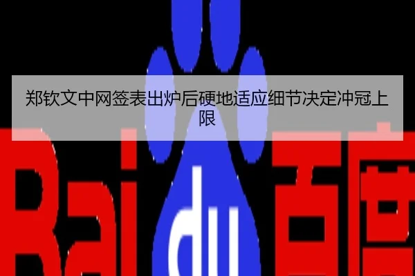 郑钦文中网签表出炉后硬地适应细节决定冲冠上限